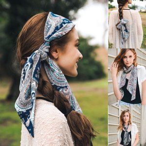 Versatile Paisley Neckerchief Scarf